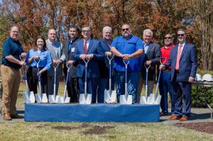 SGWASA, CDM Smith and Haren Construction Team at the I-85 SSI Project Groundbreaking Ceremony with shovels
