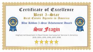 Sue Feagin Certificate of Excellence Kennesaw GA