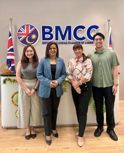 Left to right: Angelyn Ng, Communications & PR Manager, BMCC, Jennifer Lopez CEO, BMCC,  Vicky Robinson, Head of Partnerships Asia, IRM, Azizul Hakim Sapi’ee, Executive Assistant to CEO & Office Administrator, BMCC.