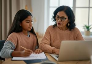 Teacher with Middle Schooler