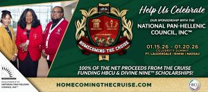 Image of NPHC Board Members and Homecoming: The Cruise Logo