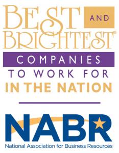 Image reads Best and Brightest Companies to Work For in the Nation, with NABR logo at the bottom