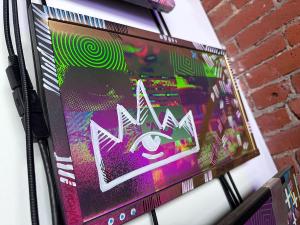 Closeup of one of the TV Monitors activated!