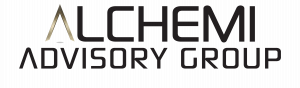 "Alchemi Advisory Group logo – featured in press release announcing partnership to enhance CMMC and cybersecurity compliance services."