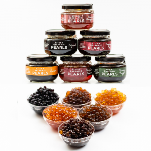 Sticky Balsamic Pearls Range comprising of Lemon, Original, Premium Fig, Premium Pomegranate, Premium Truffle, Premium Quince