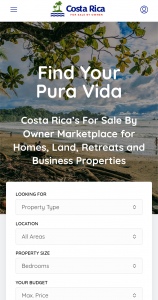 CostaRicaFSBO.com Mobile Optimized Website