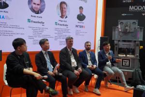 INTERX hosts a panel discussion with Fraunhofer (IAO, IWU) researchers and KOIIA Vice President Kim Taehwan during the Korea-Germany seminar.