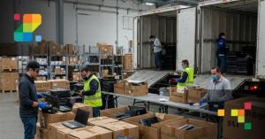 IT Asset Disposal receiving shipment of laptops
