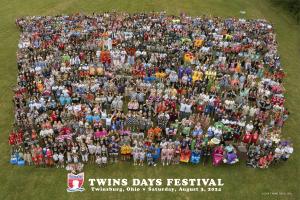 Twins gather for festival group photo.