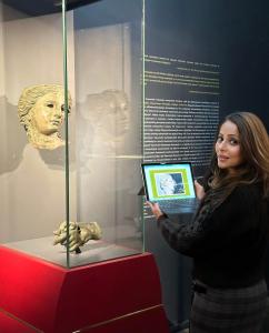 Armenian Author Loucia Isaac Seropian at the Anahit exhibition “Mother Goddess”