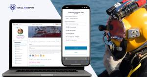 Skill N Depth Digital Platform for Occupational Diving and High-Risk Industries & commercial Diver side by side