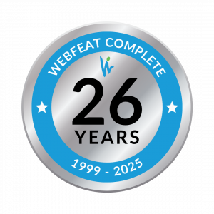 webFEAT Complete's 26 Year Logo