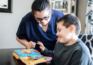 Caretech Caregiver with special needs child
