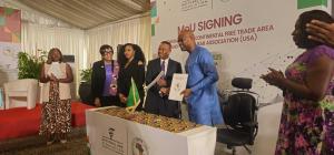 Ceremony following signing of MoU between NBA and AfCFTA