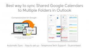 Best way to Sync Multiple Google Calendars to Outlook Subfolders