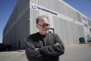 Bruce Miller, THE HANDMAID’S TALE series creator, showrunner and executive producer at Cinespace Studios Toronto stage dedication.