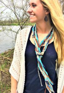 Beach-inspired Boho Skinny Scarf