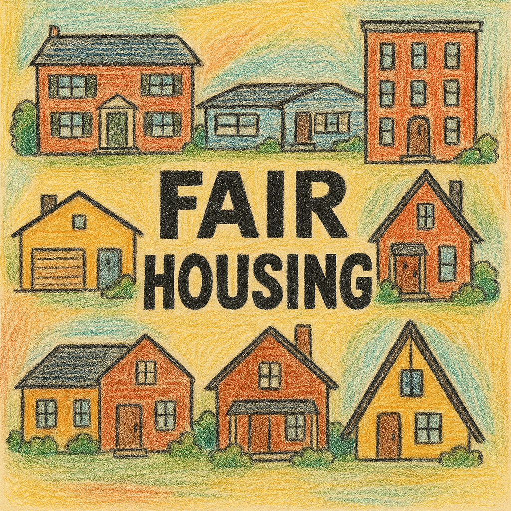 April is Fair Housing Month – 1960s-style Fair Housing Poster