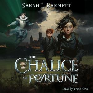 Audiobook cover children running followed by ghost