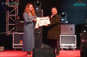 ARWS CEO Heidi Muller with Arunachal Pradesh Tourism Minister Shri Pasang Dorjee Sona