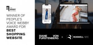 Gif of the user experience on dvf.com