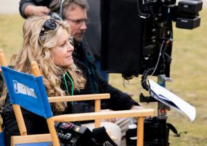 Model and Executive producer Christine Handy on the set of the film Hello Beautiful in Boston Massachusetts