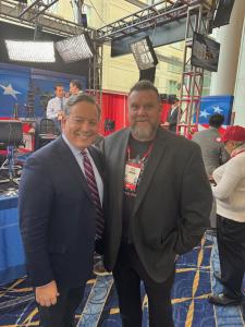 RINO Removal Project CEO, Leo the Lion with Newsmax host Ed Henry