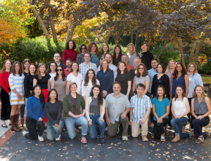 Synapse staff group photo in outdoor fall setting