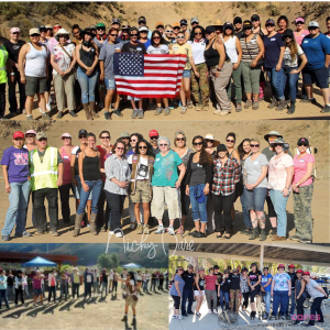 Nicky Dare leading tactical shooting drills for women’s group training class at firearms range.