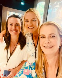 Katy pictured with colleagues Jodie Holland and Peggy Crane
