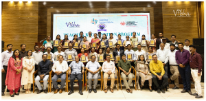 A moment of pride: All award-winning teachers with the teams from Vibha, LLF and government officials, Durg