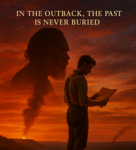 Copy of Jimmy and Jarrah looking over from novel Outback Odyssey