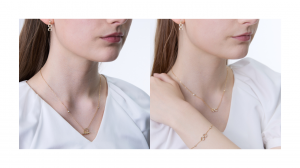 Model wearing KIMITAKE's new products