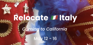 Relocate.world experts offering personalized advice to Americans planning their move to Italy during California events.