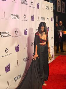 Marta Méndez Cross wears Tess Mann Atelier at the special screening of "First Cut: Women Directors' Fellowship" at The Montalban in Hollywood. Image used with permission ©Marta Méndez Cross.