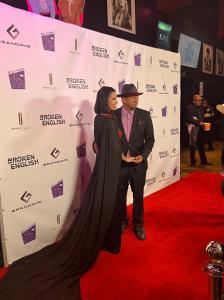 Marta Méndez Cross wears Tess Mann Atelier at the special screening of "First Cut: Women Directors' Fellowship" at The Montalban in Hollywood. Image used with permission ©Marta Méndez Cross.