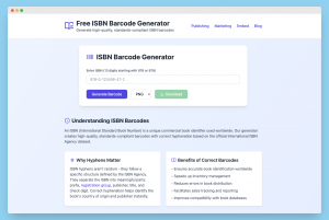 ISBNBarcode.org Launches Free Tool to Revolutionize ISBN Barcode Creation for Independent Publishers ISBNBarcode.org Launches Free Tool to Revolutionize ISBN Barcode Creation for Independent Publishers