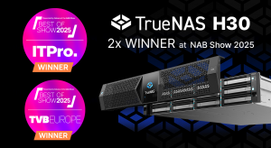 we’re beyond proud to announce that the TrueNAS H30 has won not just one, but TWO Best of Show Awards at NAB 2025, presented by both ITPro and TVBEurope.