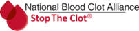 National Blood Clot Alliance Horizontal Logo with Blood Drops