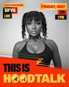 Performing tonight is Jane Fara Fauzzier Afia Boafowaa Yahaya Awindor aka Efya, a Ghanaian singer, songwriter, and actress from Kumasi. She is the daughter of Nana Adwoa Awindor, a filmmaker.