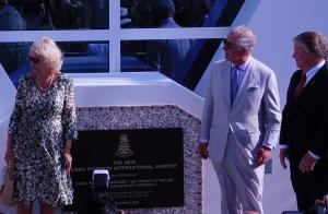 Prince Charles arriving at Cayman Islands