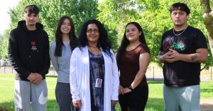 Level 4 Pomo Language Students with their teacher