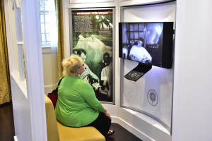 Community members toured the interactive exhibit portraying dangers of electric shock treatments