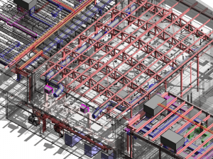 LOD 350 MEPF BIM Coordination Model of Commercial Complex