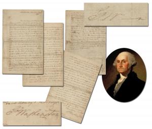 Rev War-dated letter signed twice by George Washington as Commander-in-Chief of the Continental Army, requesting Pennsylvania recruits, addressed to John Reed, dated Feb. 20, 1780. Estimate: $35,000-$50,000