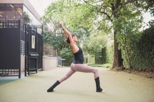woman doing yoga pose