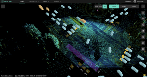 Point cloud data of an intersection