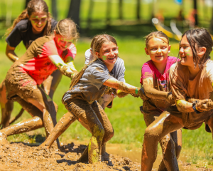 Mud pits and outdoor team relays have become signature moments at James River Camps, where kids and teenagers are encouraged to let go, get messy, and dive into the full adventure of camp life.