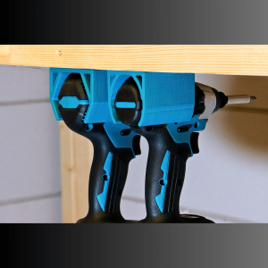 Teal Power Tool Holder Made With Polymaker's NEW Heat-Stable HT-PLA-GF Filament
