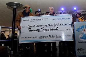 John Gizzi Gifts Check to Special Olympics New York